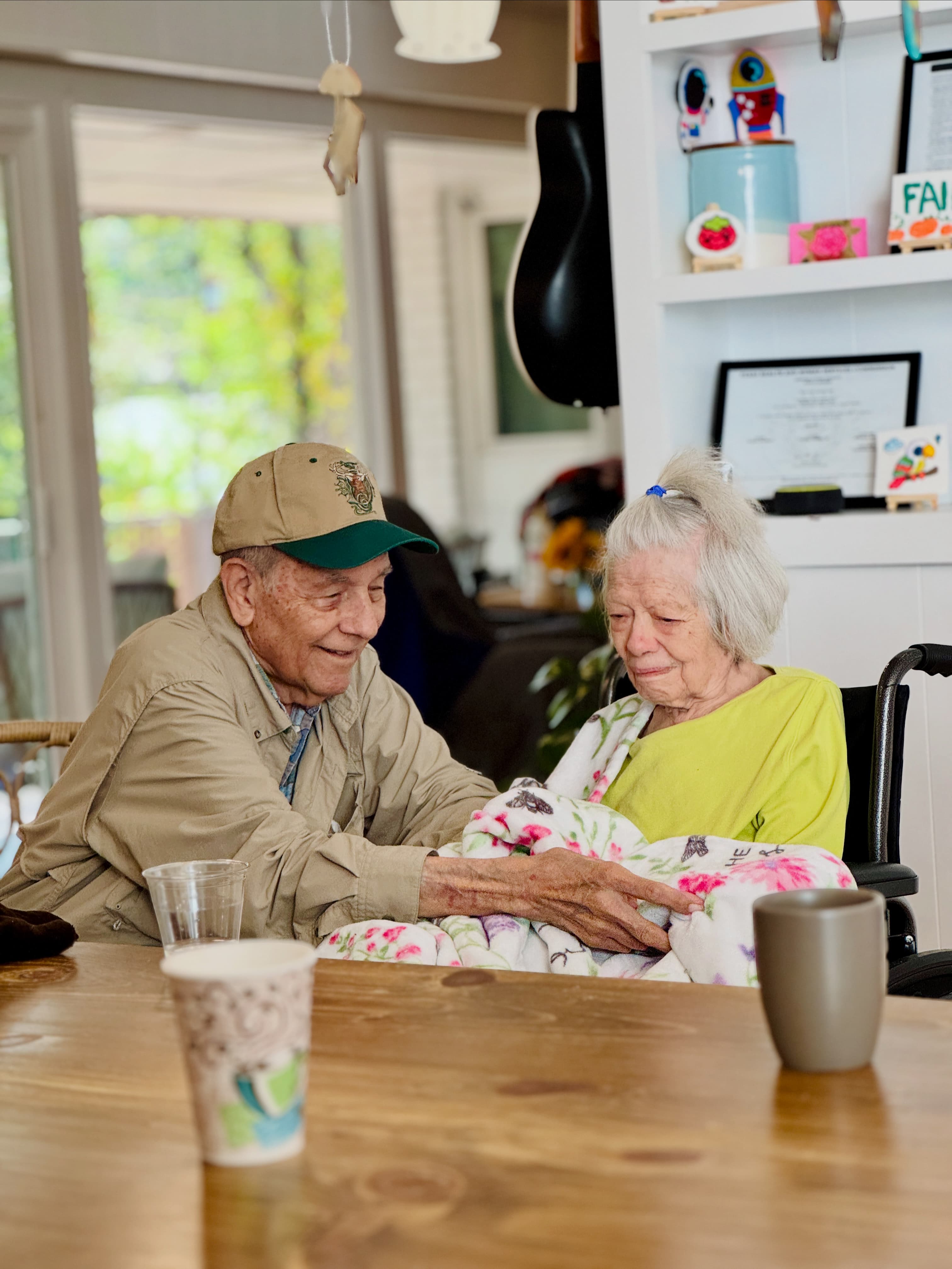 A caregiver providing attentive care at Timeless Care Homes